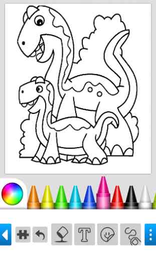 Dinosaurio juego de color 1