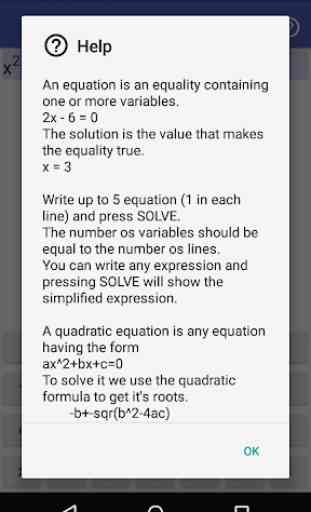 Equation Solver Sistema 4