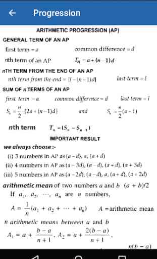 Math Formula for 11th 12th 2