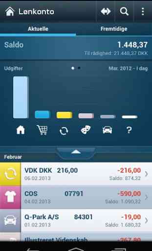 Ældre version af mobilbank DK 2