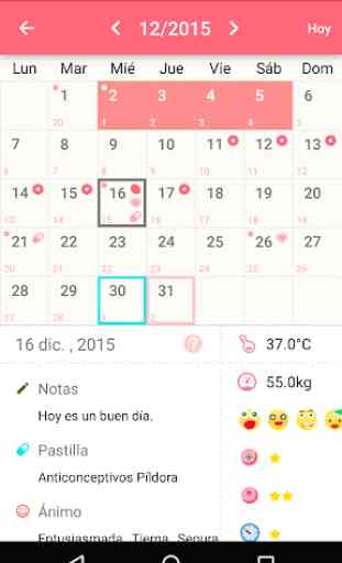 Calendario Menstrual Pro 2