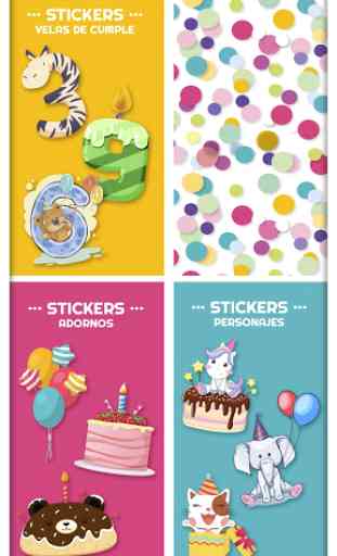 Crear Tarjetas de Feliz Cumpleaños - Stickers 4