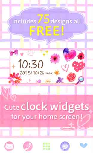 Cute Clock Widget 2 【FREE】 1