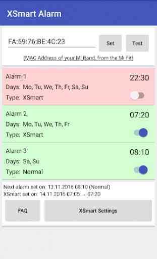 Smart Alarm for Mi Band (XSmart) 1