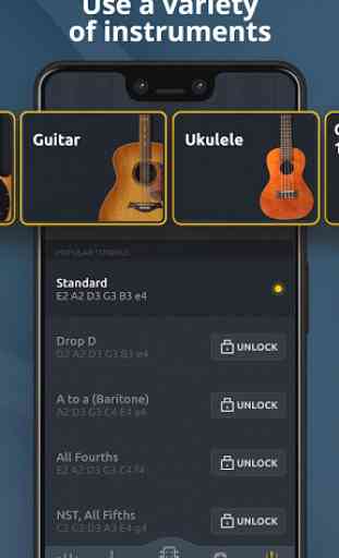 Afinador Cromático Gratis: Guitarra, Ukelele, Bajo 4