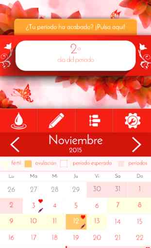 Diario menstrual - Calendario 1