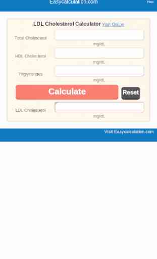 LDL Cholesterol Calculator 1