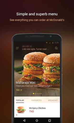 McDelivery- McDonald’s India: Food Delivery App 2