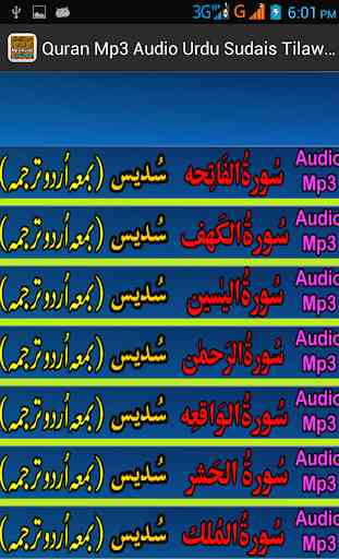 Sudes Urdu Quran Audio Tilawat 2