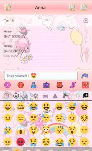 Pink Pop Emoji Keyboard Wallpaper 1