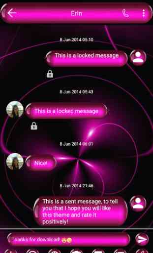 PinkSphere SMS Mensajes 2
