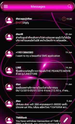 PinkSphere SMS Mensajes 3