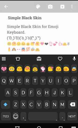 Simple Black Emoji keyboard 1