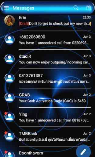 SpheresBlue SMS Mensajes 3