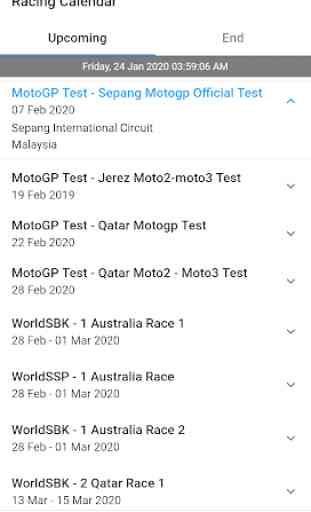 2020 Racing MotoGP Formula Calendar 1