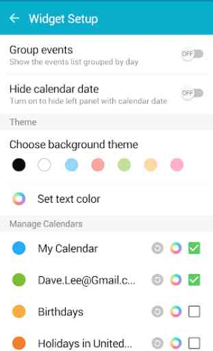 Calendario Widget Android Free 2