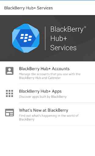 Servicios de BlackBerry Hub+ 1