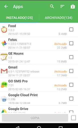 Super Backup: SMS y contactos 4