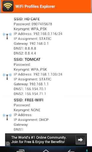 WiFi Password, IP, DNS 3