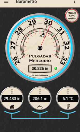 Barómetro - Altímetro e información meteorológica 2