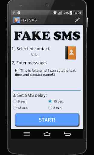 Falso mensaje SMS 2