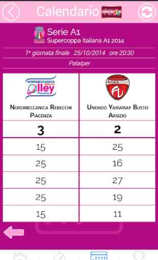 Livescore Lega Volley Femminile 3