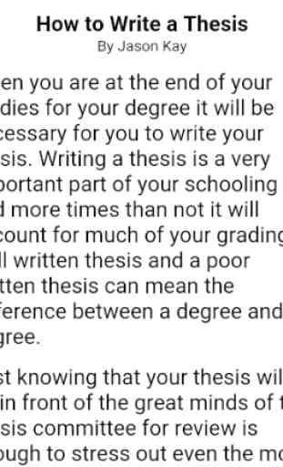 How To Write a Thesis 3