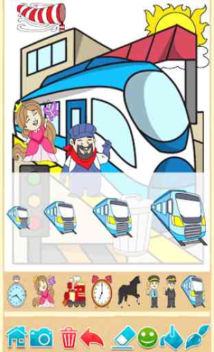 Juego de trenes: libro para colorear para niños. 4