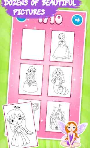 Libro para colorear para niños: Princesas 2