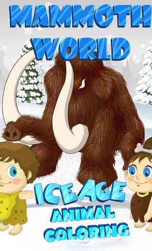 Mammoth World -Ice Age Animals Coloring 1