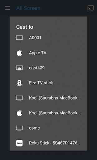 All Screen (Chromecast, DLNA, Roku, Fire TV) 2