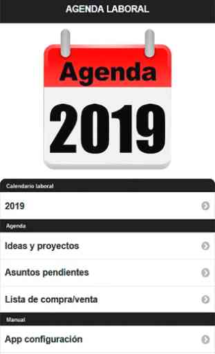 Calendario  2019 España Agenda de Trabajo 1