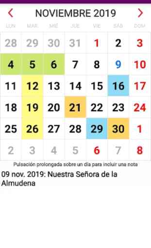 Calendario Laboral España con Festivos 2020 1