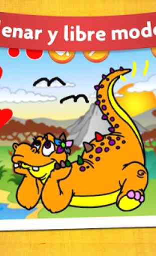 Libro Colorear Dinosaurios - Juego Libre por Niños 1