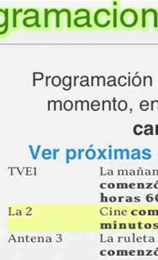 Programacion TDT (TV) España 1