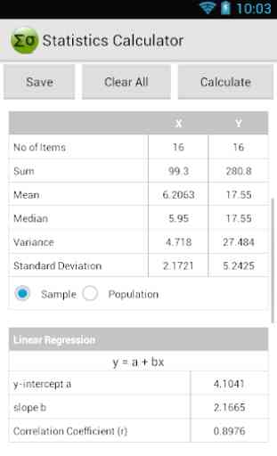 Statistics Calculator 2