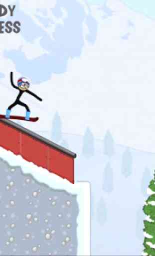 Stickman Snowboarder 2