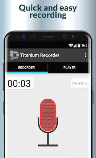 Titanium Voice Recorder with number ID 1