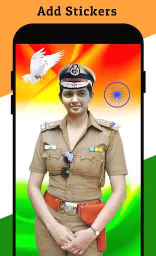 Women Police Suit - Republic Day Photo Editor New 4