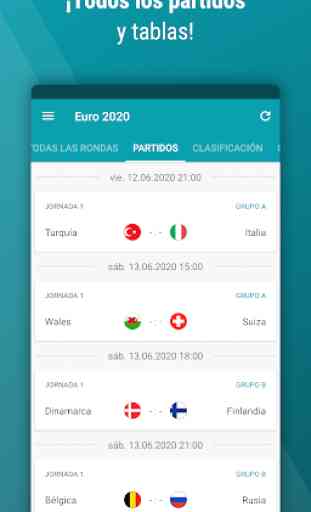 Eurocopa App 2020 - Resultados y calendario 3