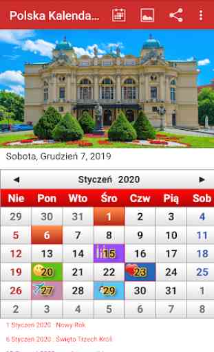 Polska Kalendarz 2020 1
