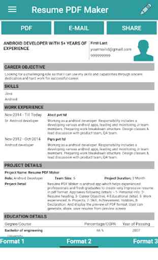 Resume PDF Maker / CV Builder 2