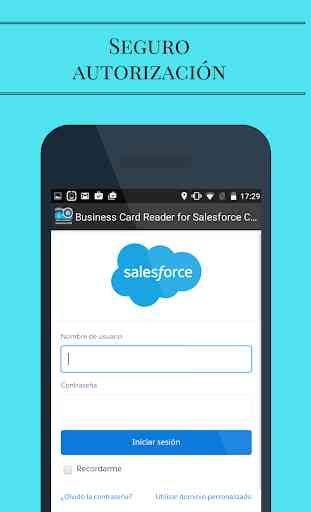 Salesforce CRM Escáner de tarjetas de negocios 3