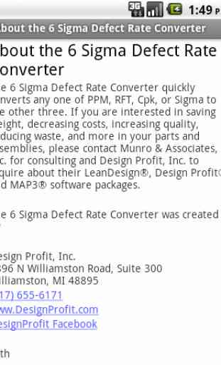 Six Sigma Defect Converter 3