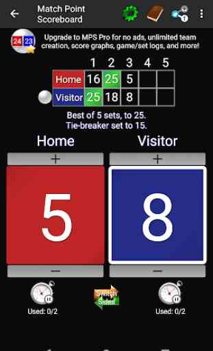 Volleyball Pong Scoreboard, Match Point Scoreboard 3