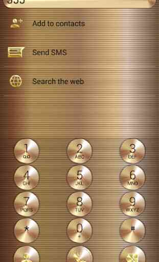 Dialer Gold Copper Theme for Drupe and ExDialer 2