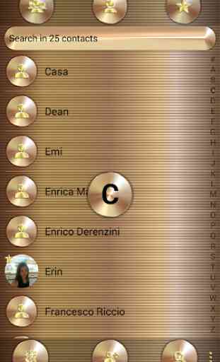 Dialer Gold Copper Theme for Drupe and ExDialer 3