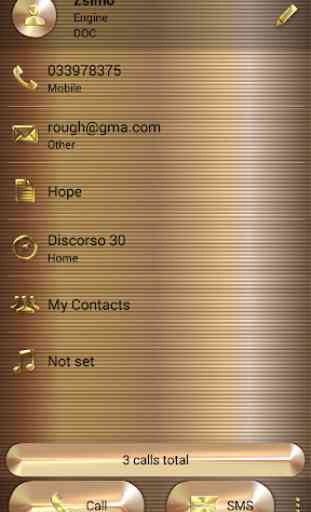 Dialer Gold Copper Theme for Drupe and ExDialer 4