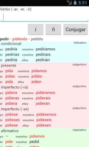 Conjugador de verbos españoles 2