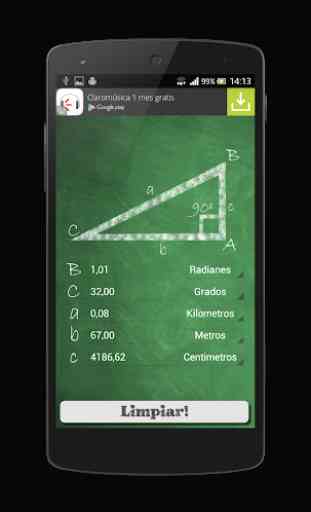Calculadora de Triangulos Rectangulos (Pitágoras) 3